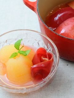 皮ごとりんごのコンポート-レシピのメイン写真