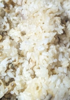 あさりのむき身と鶏もも肉の炊き込みごはん-レシピのメイン写真