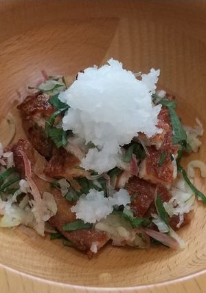 焼き油揚げの薬味和えおろし乗せ-レシピのメイン写真