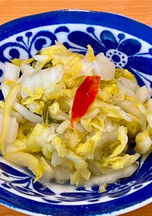 白菜の漬物をお手軽に 牛乳パックがミソ-レシピのメイン写真