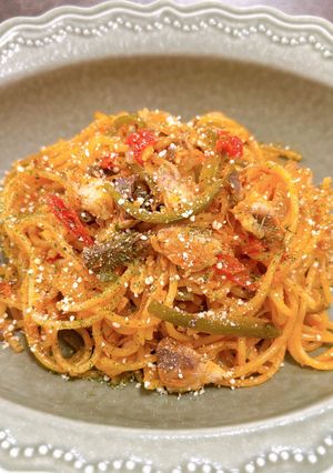 ワンパン鯖ナポリタン♡-レシピのメイン写真