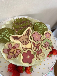 お誕生日ケーキ(ポケモン⭐︎春っぽく)-レシピのメイン写真