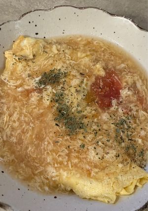 納豆オムレツ 中華あんかけ-レシピのメイン写真
