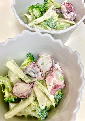 たことセロリとブロッコリーのマヨサラダ-レシピのメイン写真