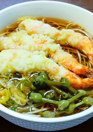 温かい海老の天ぷら蕎麦　みずの実-レシピのメイン写真