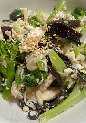 蒸し鶏オクラとブロッコリー-レシピのメイン写真