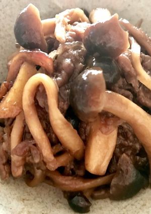 作り置き♡キノコと牛肉生姜しぐれ煮-レシピのメイン写真