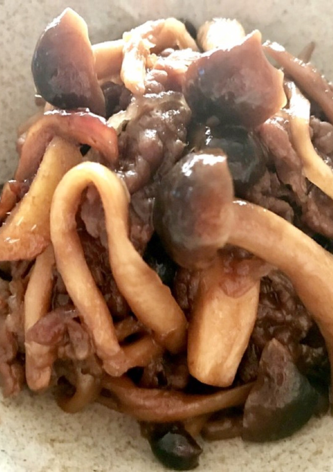作り置き♡キノコと牛肉生姜しぐれ煮-レシピのメイン写真