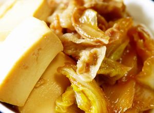 すき焼きの味！豚ばら豆腐白菜白葱で肉豆腐-レシピのメイン写真