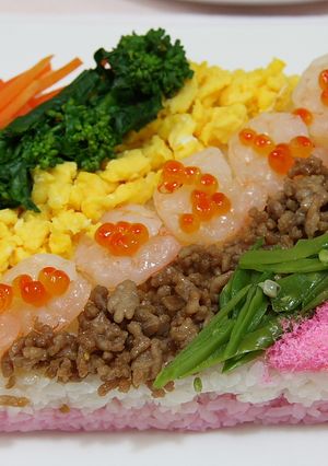 七色押し寿司-レシピのメイン写真