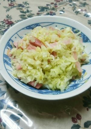 無限かも～キャベツとハムの簡単蒸し炒め☆-レシピのメイン写真