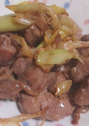 (簡単)豚かしらとネギの塩炒め-レシピのメイン写真