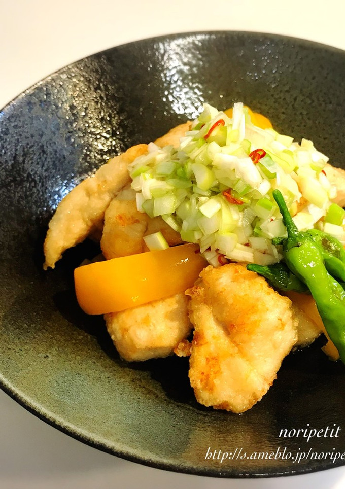 ネギ塩ダレが旨い！ササミの唐揚げ♡-レシピのメイン写真