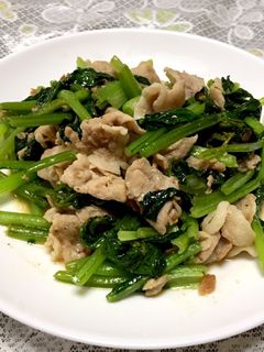 豚肉と小松菜の炒め物-レシピのメイン写真