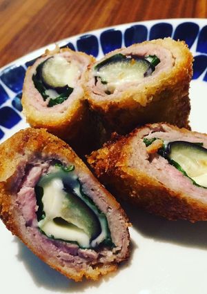 ナスと大葉とチーズのとんかつ巻き-レシピのメイン写真