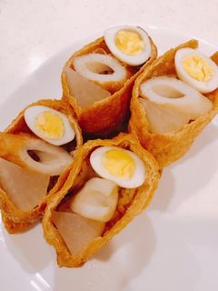 おでんの具材で、おでんいなり寿司!-レシピのメイン写真
