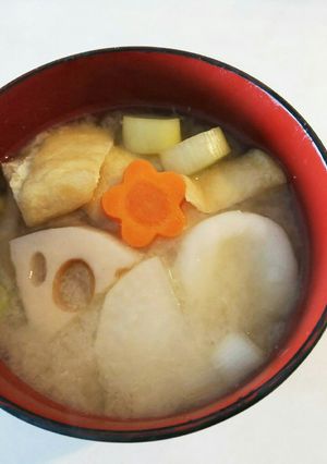 蓮根と大根のだんご汁-レシピのメイン写真