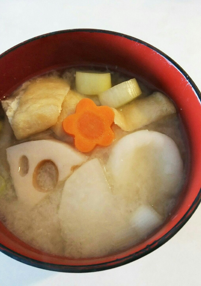 蓮根と大根のだんご汁-レシピのメイン写真