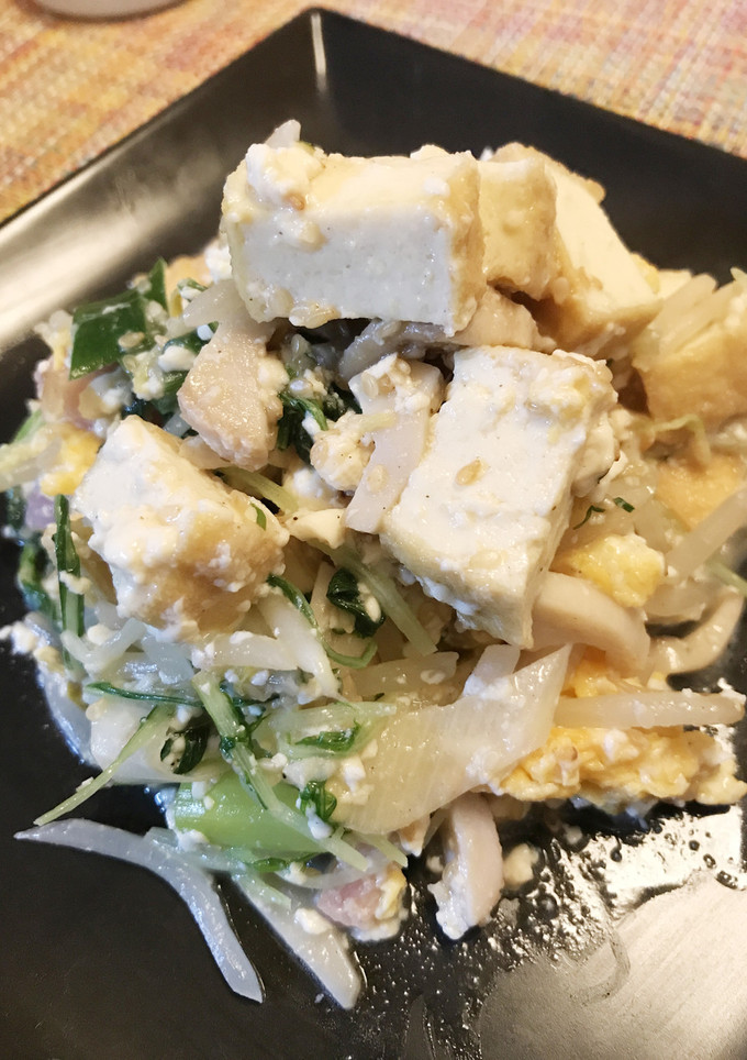 白だしで厚揚げと野菜のたまご炒め-レシピのメイン写真