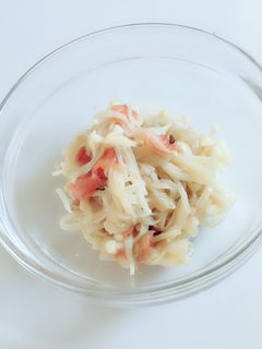 レンチンで簡単!さっぱりえのきの梅肉あえ-レシピのメイン写真