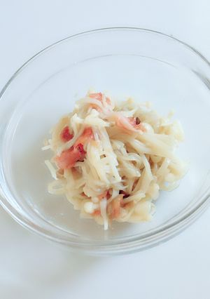 レンチンで簡単！さっぱりえのきの梅肉あえ-レシピのメイン写真