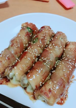 チーズとちくわの肉巻き-レシピのメイン写真
