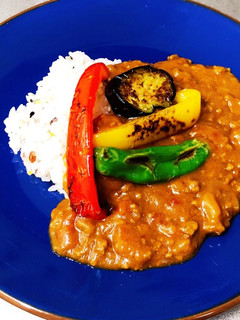 超簡単♡焼き野菜のっけキーマカレー-レシピのメイン写真
