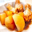手羽元と大根の簡単味ぽん煮♫