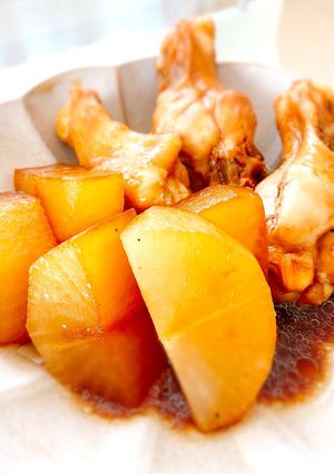 手羽元と大根の簡単味ぽん煮♫-レシピのメイン写真