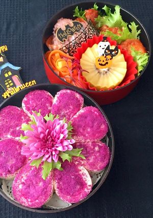 お花サンドイッチと赤飯にぎり体育祭弁当-レシピのメイン写真