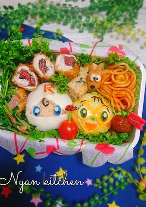 『ロールパンナとメロンパンナ』仲良し弁当-レシピのメイン写真