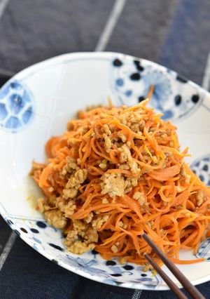人参とひき肉のカレーきんぴら-レシピのメイン写真