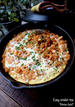 フライパン1つで簡単！オムライス風炒飯-レシピのメイン写真
