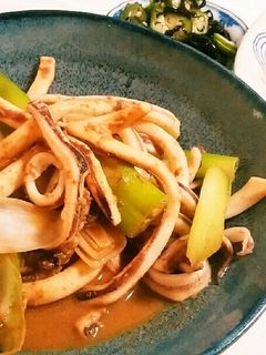 ネギとイカのワタ炒め-レシピのメイン写真