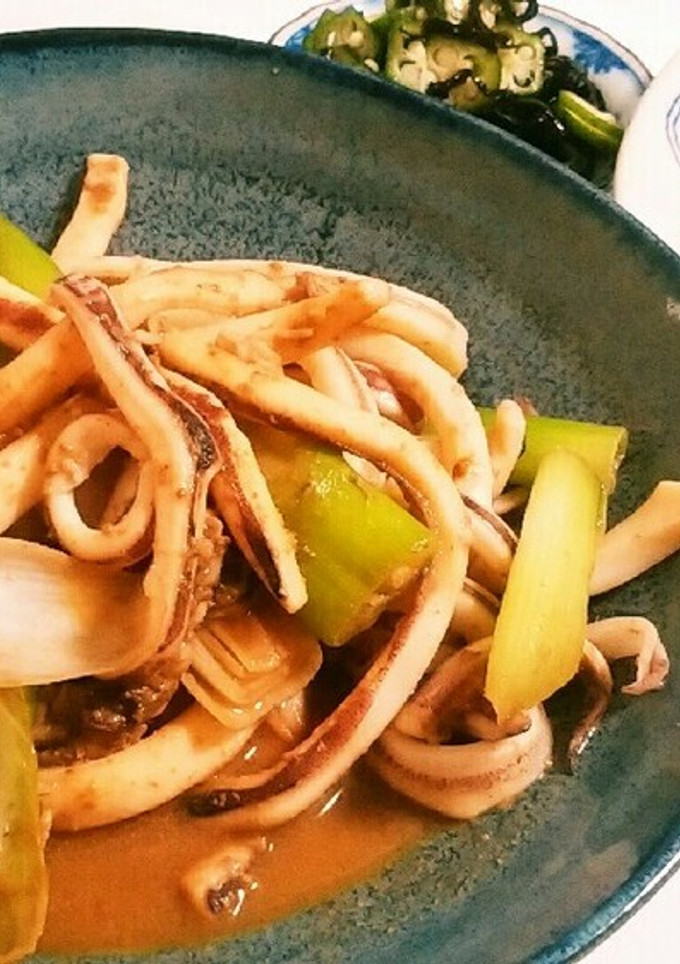 ネギとイカのワタ炒め-レシピのメイン写真