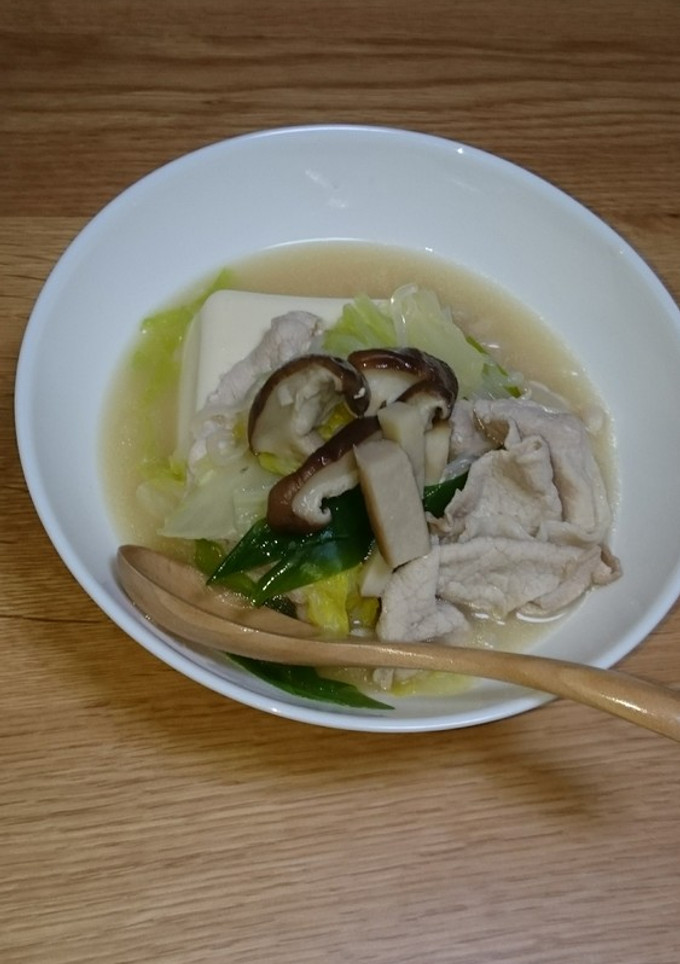 まるごと豆腐の鶏だしきのこ鍋-レシピのメイン写真