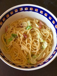ベーコンとキャベツのクリームパスタ-レシピのメイン写真