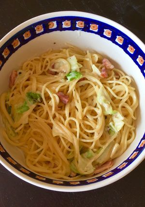 ベーコンとキャベツのクリームパスタ-レシピのメイン写真