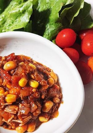 超簡単☆キノコたっぷりチリコンカン♪-レシピのメイン写真