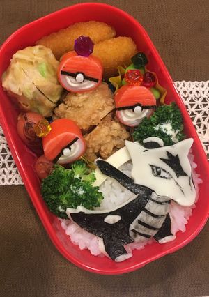 簡単♫ポケモンキャラ弁モンスターボール☆-レシピのメイン写真