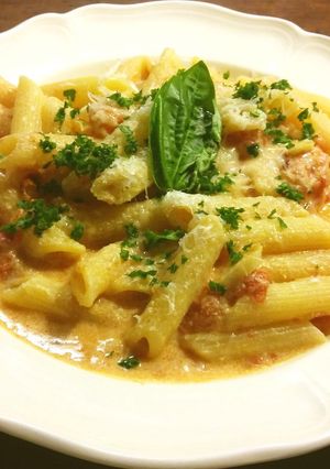 トマトクリームソースパスタ-レシピのメイン写真