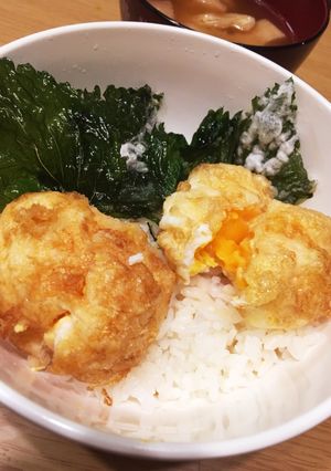 ゆきひら流鶏卵の天丼！-レシピのメイン写真