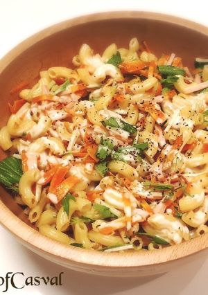 焼き人参と水菜のマカロニサラダ-レシピのメイン写真