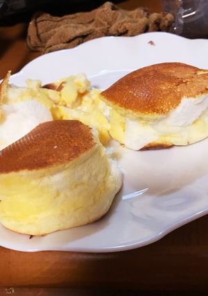 ホットプレートでふわふわパンケーキ-レシピのメイン写真