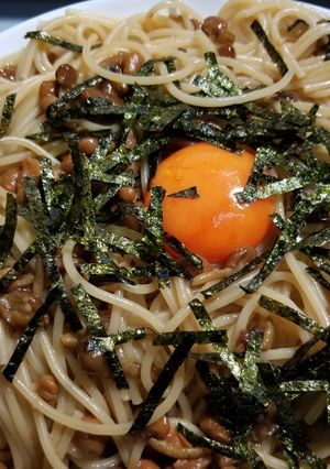なめこと納豆のヌルヌル和風パスタ☆彡-レシピのメイン写真