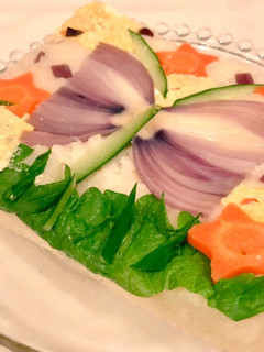 《鍋なし》紫玉ねぎでポテトサラダケーキ♪-レシピのメイン写真