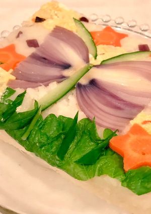 《鍋なし》紫玉ねぎでポテトサラダケーキ♪-レシピのメイン写真