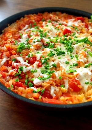 フライパンdeトロ〜りチーズトマトピラフ-レシピのメイン写真