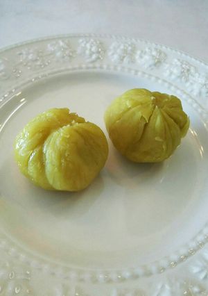 材料2つ！栗の茶巾絞り(さつまいも餡)-レシピのメイン写真