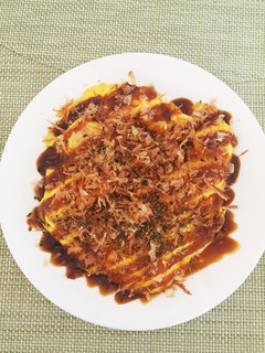 お餅で作る簡単お好み焼き-レシピのメイン写真